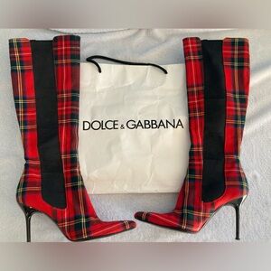 Dolce & Gabbana Plaid Boots